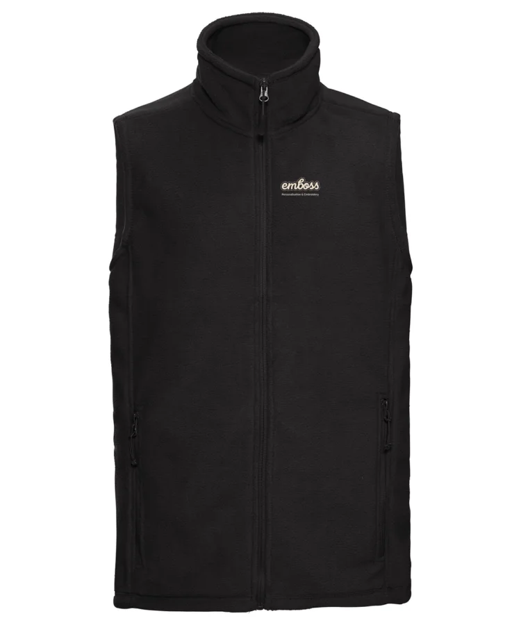 Outdoor fleece gilet in Black