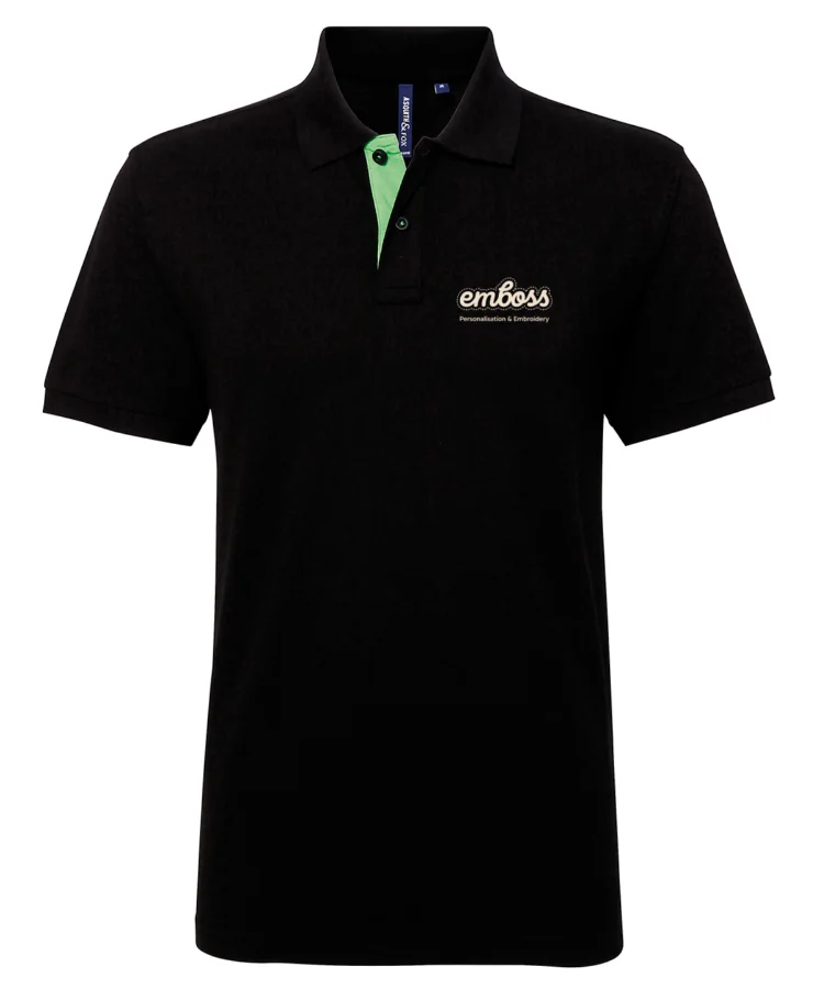 Men's classic fit contrast polo