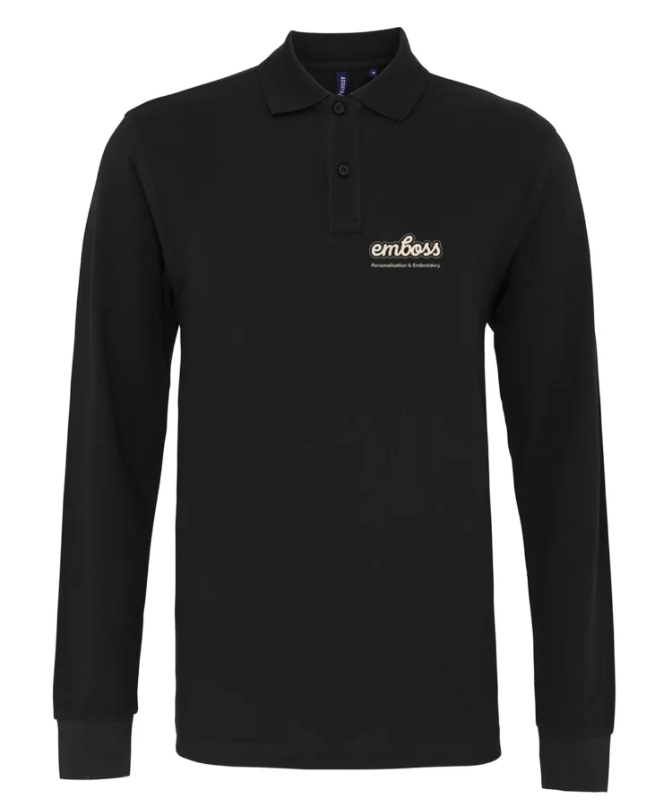 Men's classic fit long sleeved polo