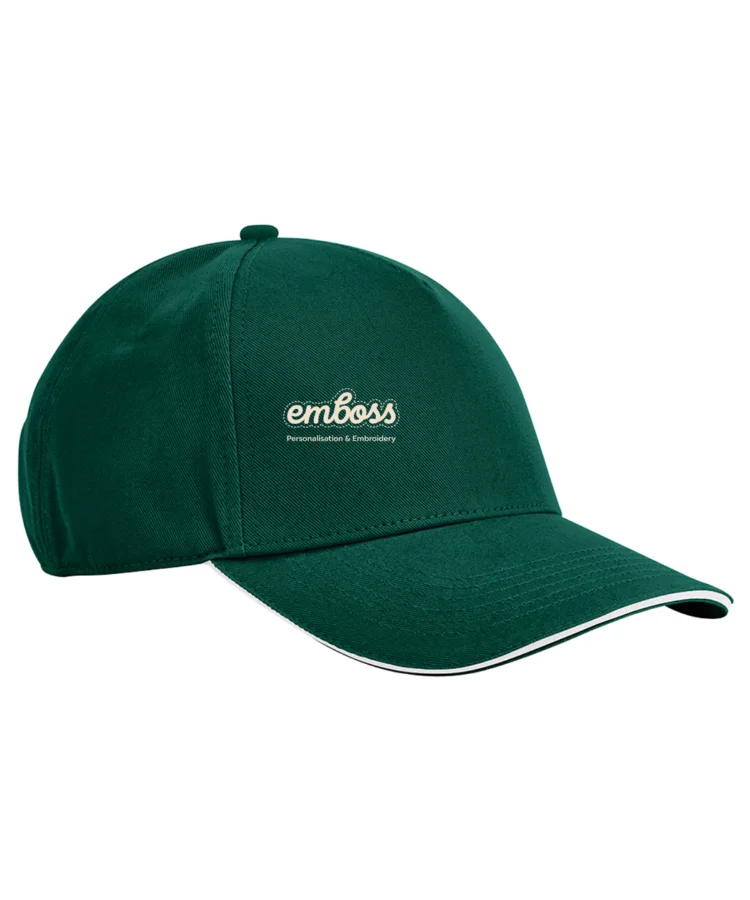 EarthAware® classic organic cotton 5-panel cap – sandwich peak
