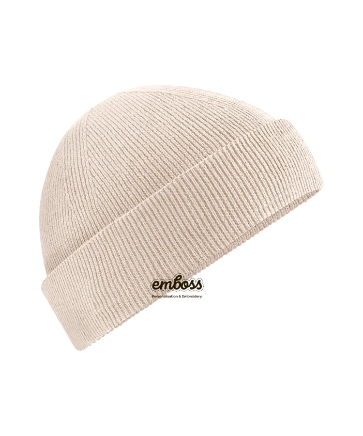 Organic cotton fisherman beanie in Almond
