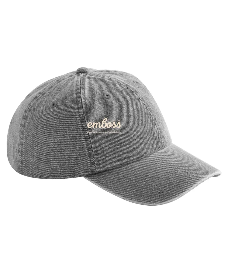 Denim cap in Acid Grey
