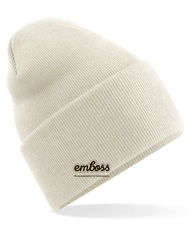 Original deep-cuffed beanie in Almond