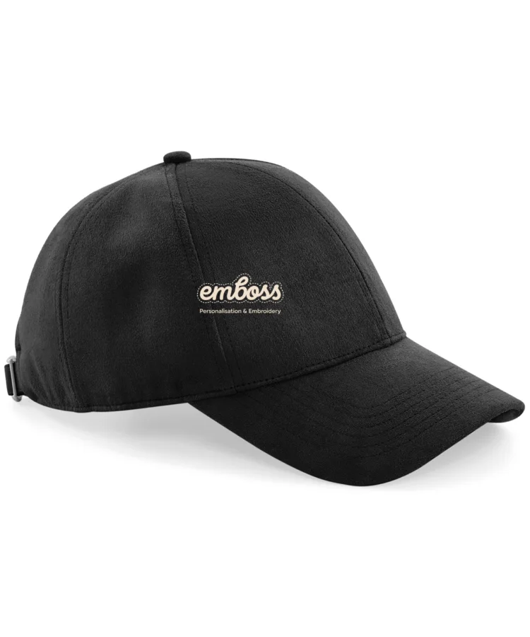 Faux suede 6-panel cap