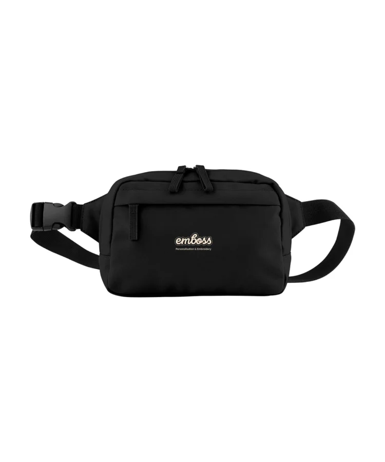 Premium Recycled Cross Body Bag in Black