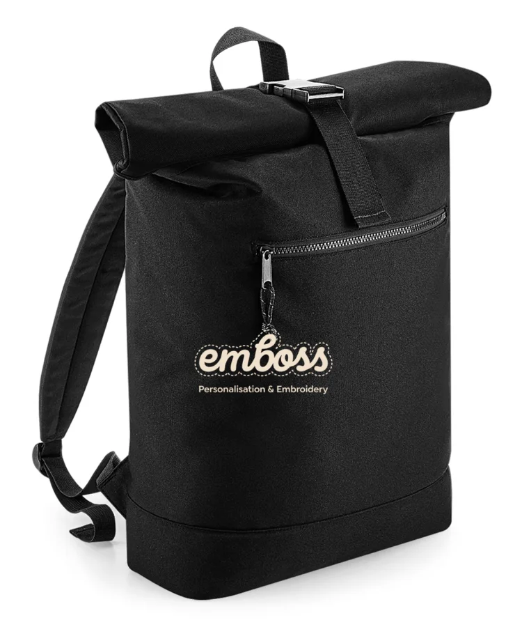Recycled rolled-top backpack