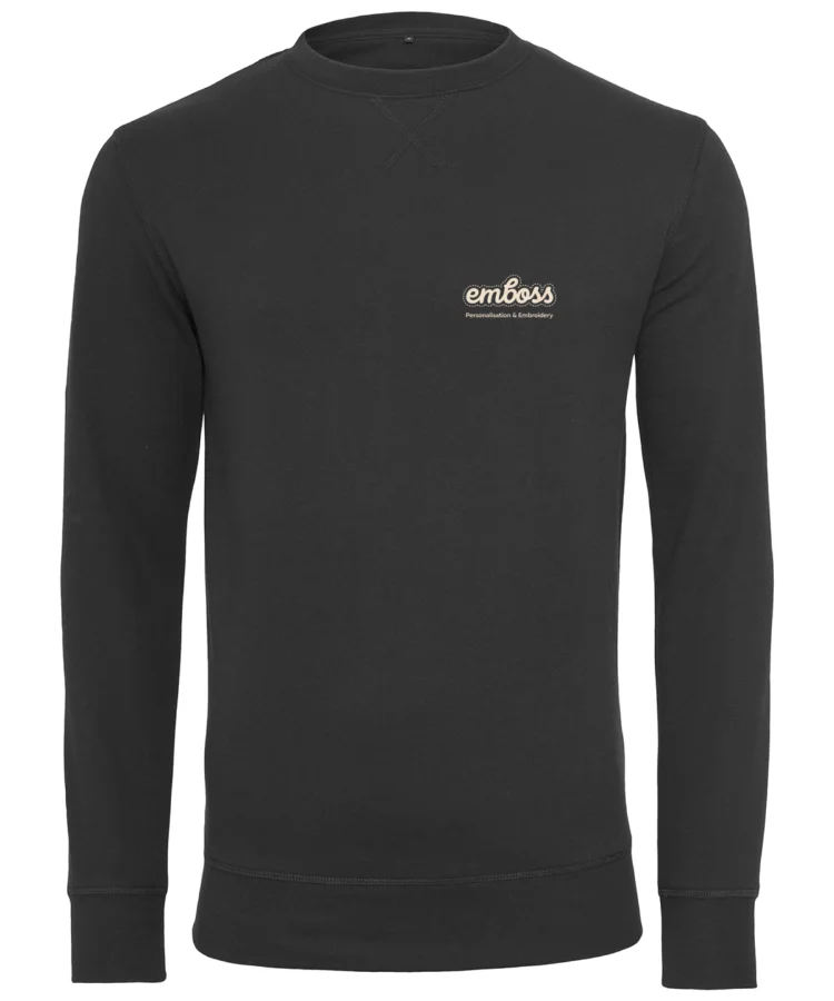 Light crew sweatshirt in Black