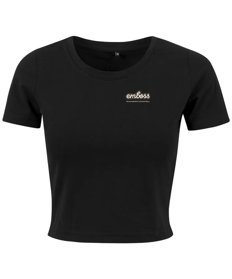Women's cropped tee in Black
