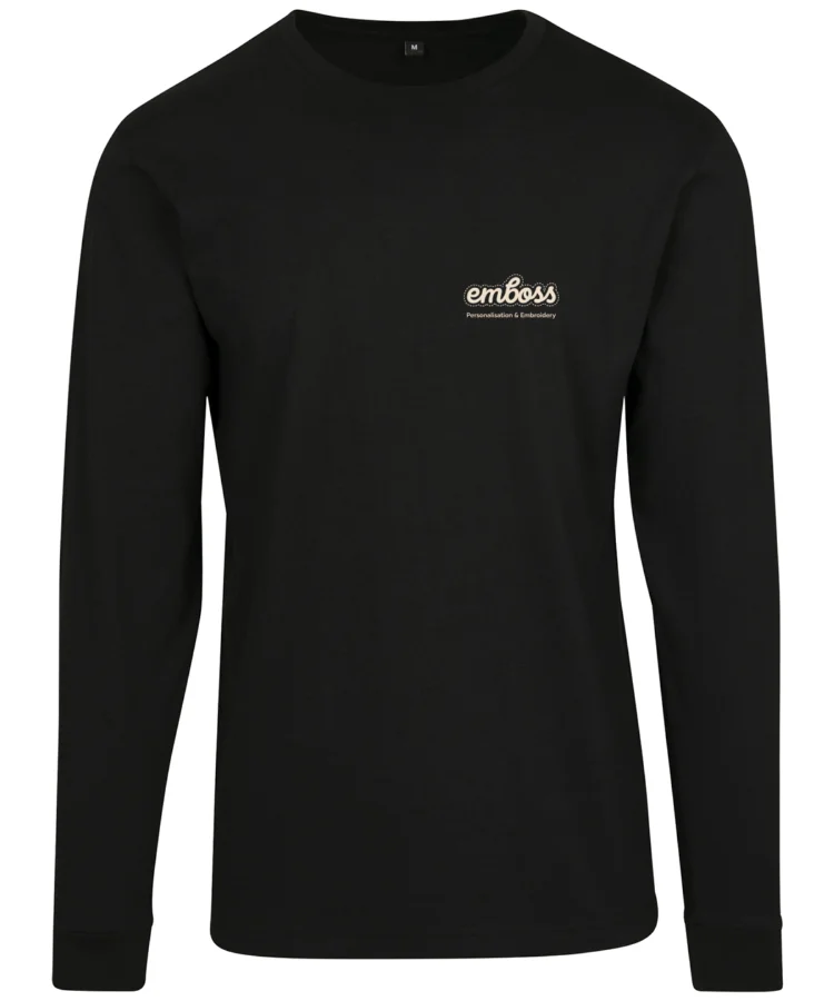 Long sleeve with cuff rib in Black