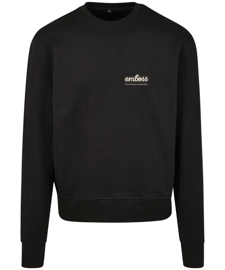 Premium oversize crew neck in Black