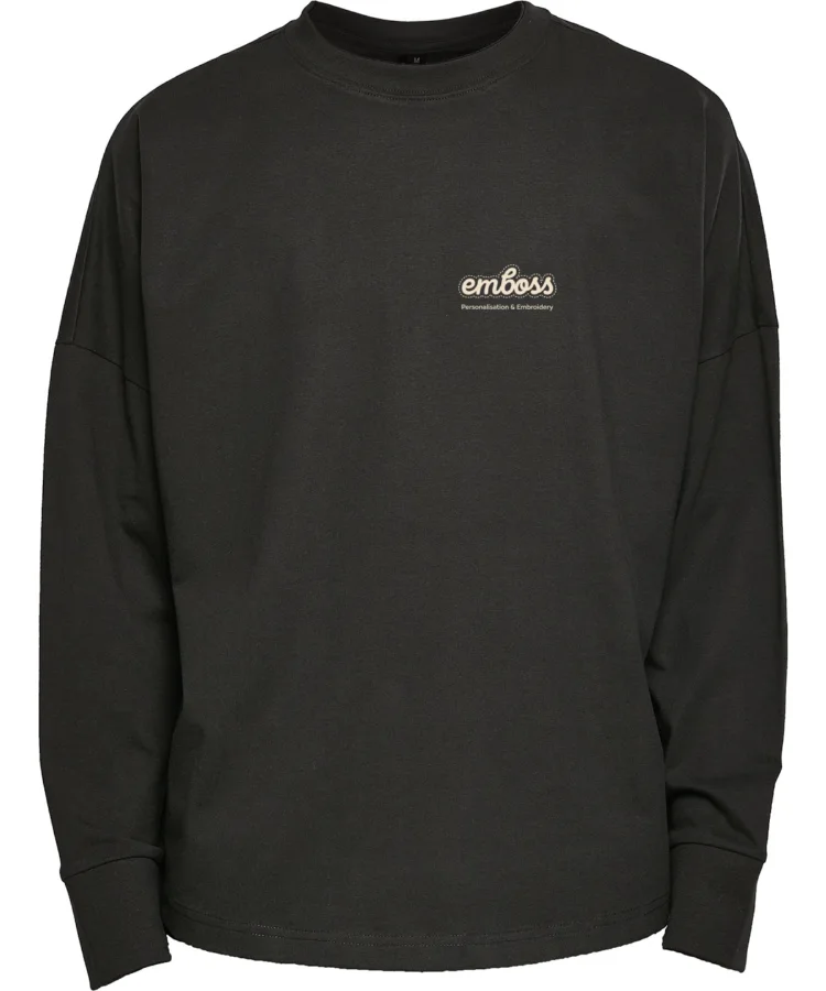 Oversize cut on sleeve long sleeve in Black