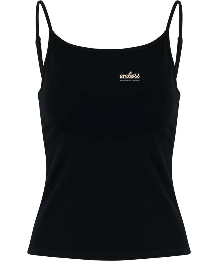 Women’s stretch Jersey short slim top in Black