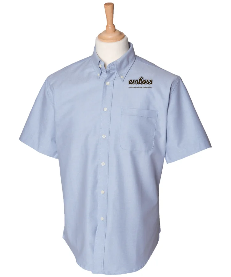Short sleeve classic Oxford shirt in Blue*