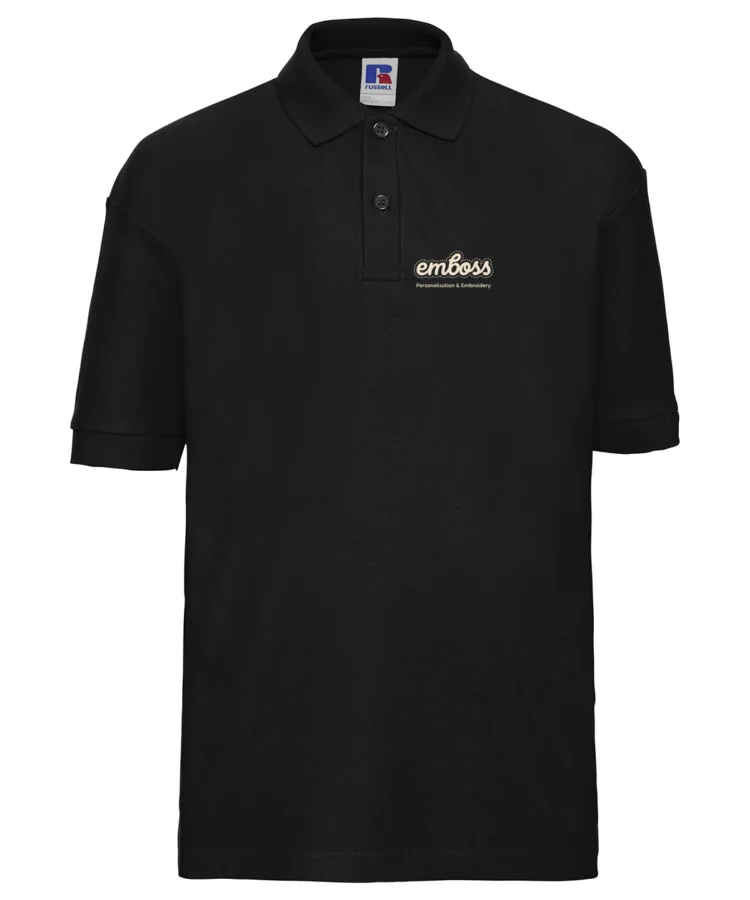 Kids polo shirt in Black