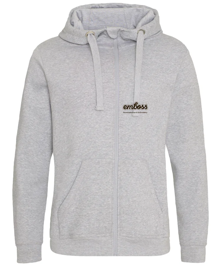 Heavyweight zoodie in Heather Grey