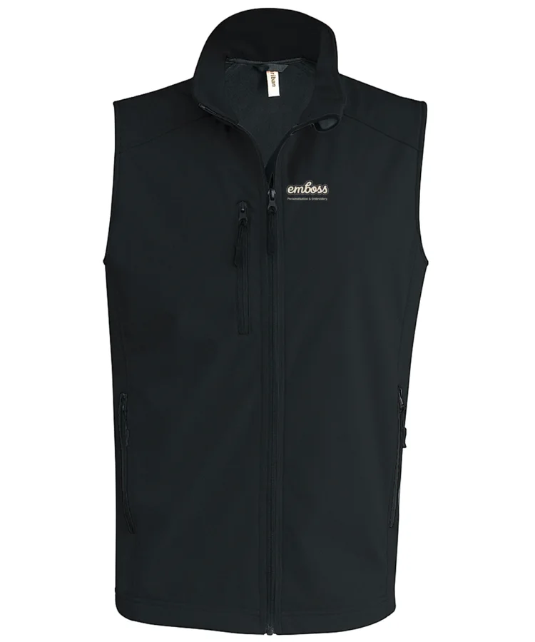Men's softshell bodywarmer in Black