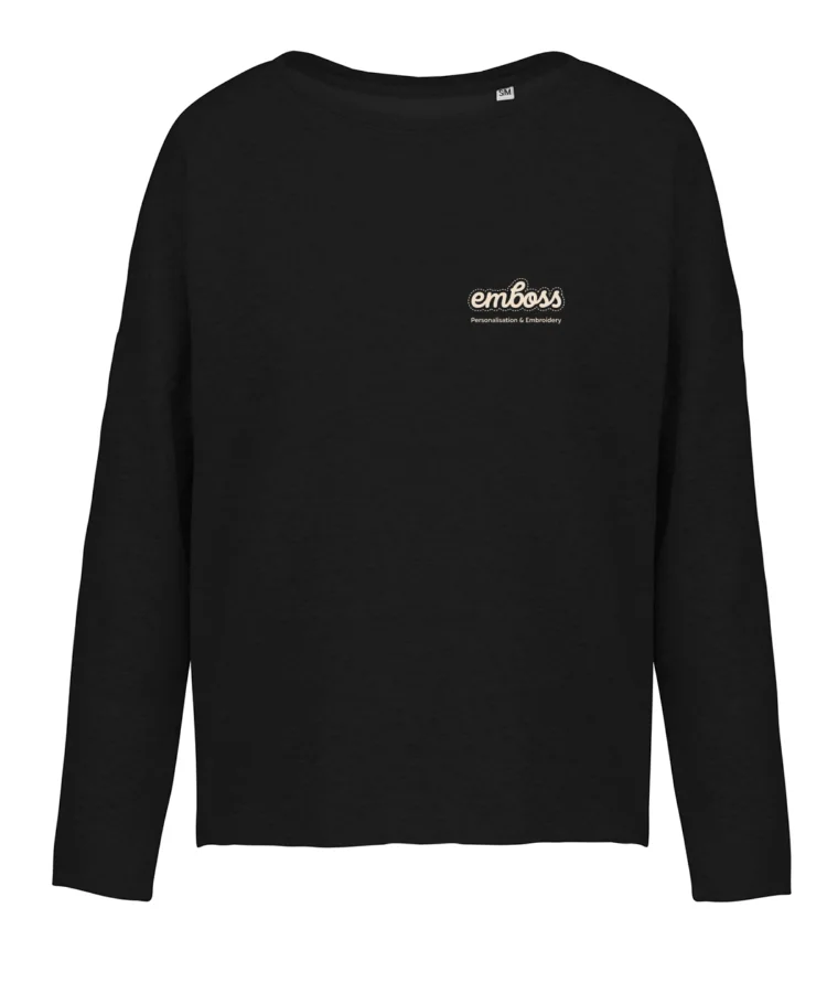 Ladies' oversized sweatshirt in Black