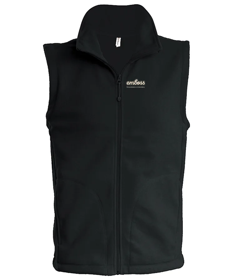 Luca men's microfleece gilet in Black*