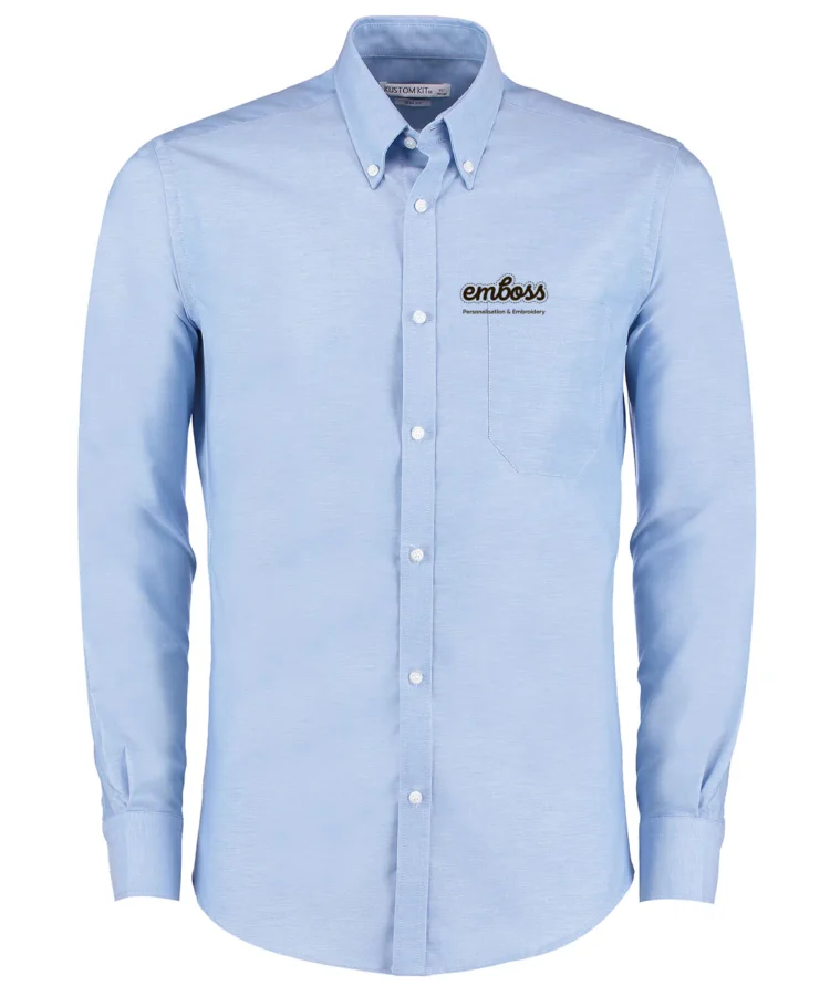 Slim fit workwear Oxford shirt long-sleeved (slim fit) in Light Blue