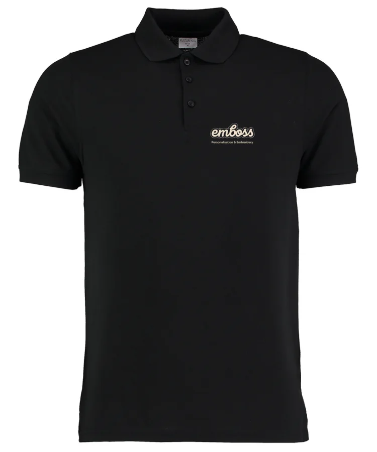 Klassic heavyweight polo superwash® 60°C (slim fit) in Black