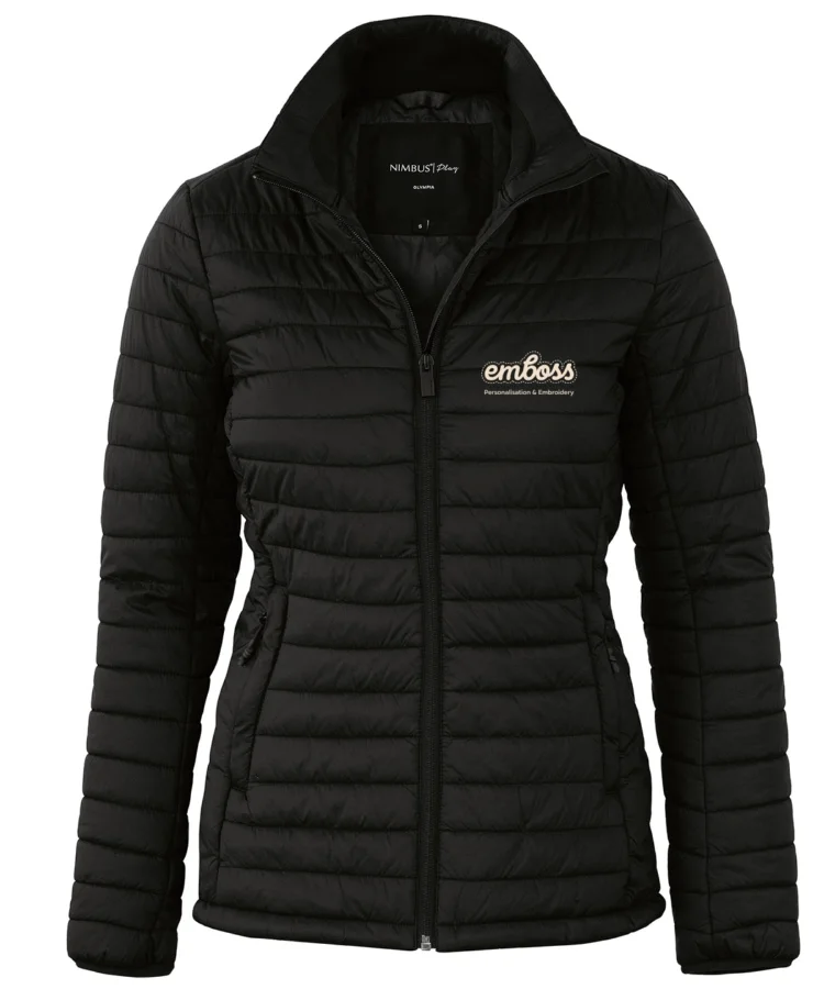 Women’s Olympia – comfortable puffer jacket in Black