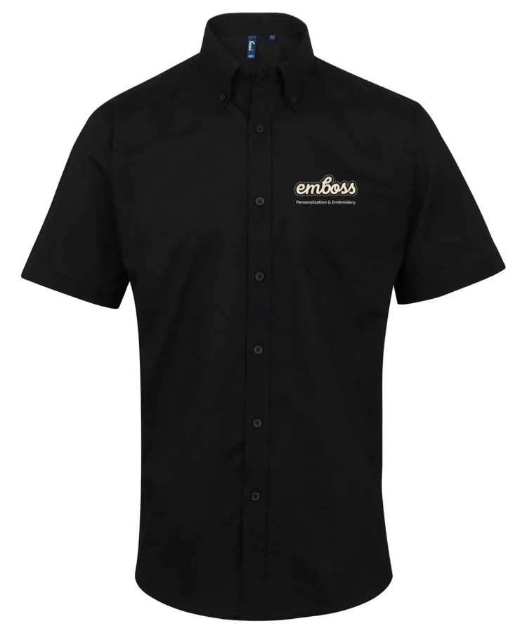 Signature Oxford short sleeve shirt in Black