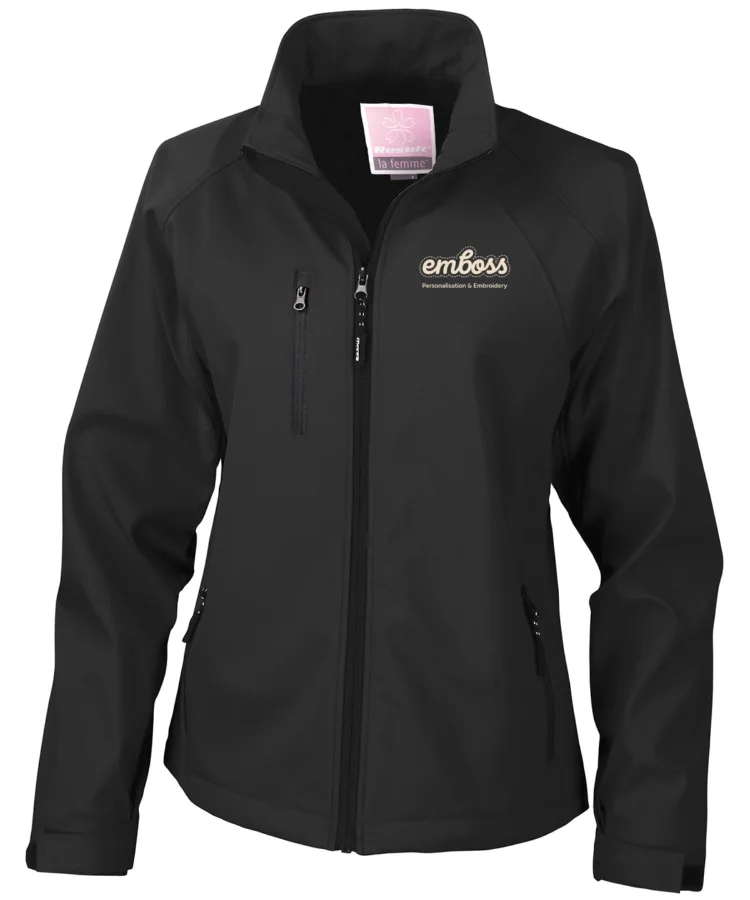 Women's baselayer softshell jacket in Black