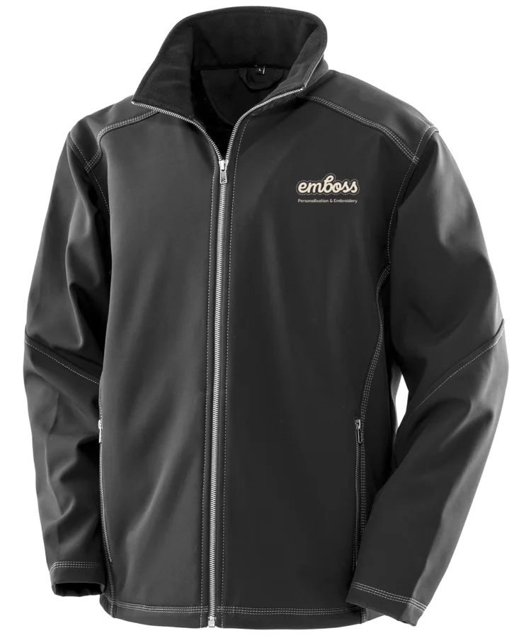 Treble stitch softshell in Black