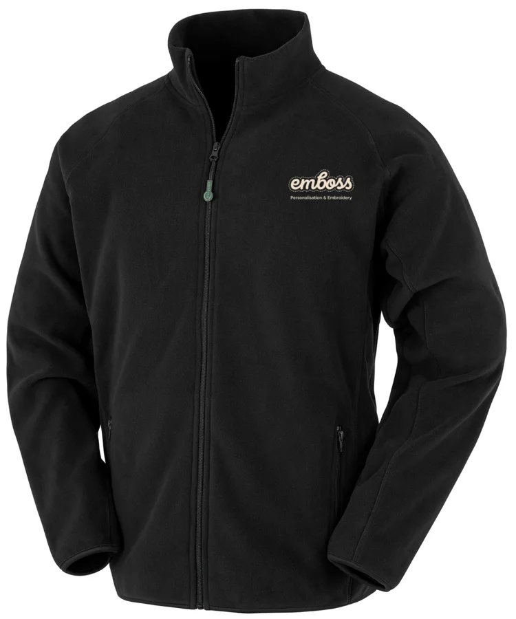 Recycled fleece polarthermic jacket in Black