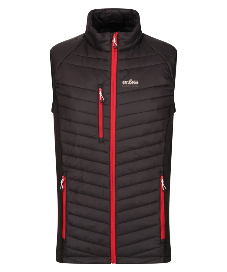 Navigate hybrid bodywarmer in Black/Classic Red
