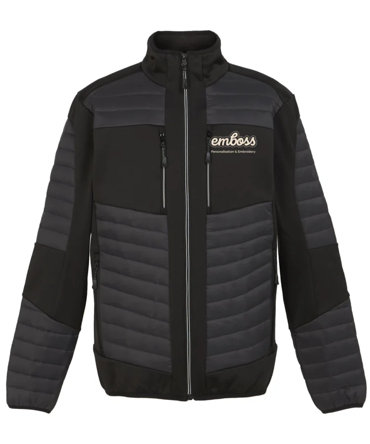 E-Volve unisex thermal hybrid jacket in Ash/Black