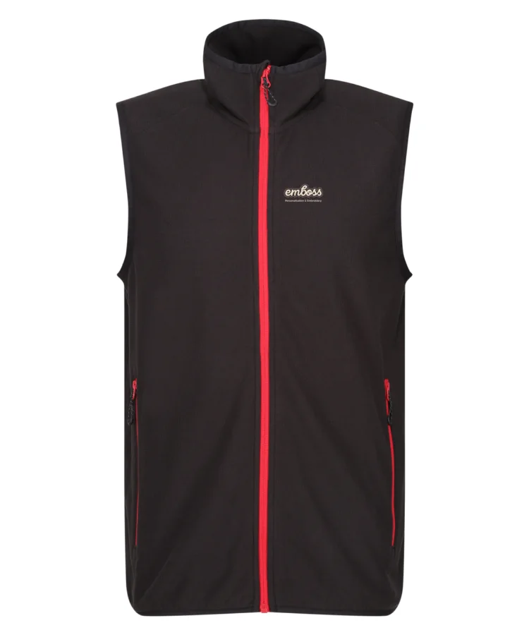 Navigate fleece bodywarmer in Black/Classic Red