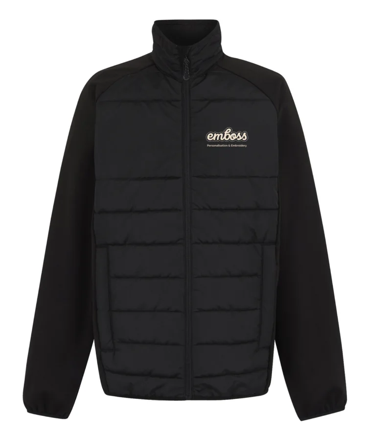 Essential hybrid jacket in Black