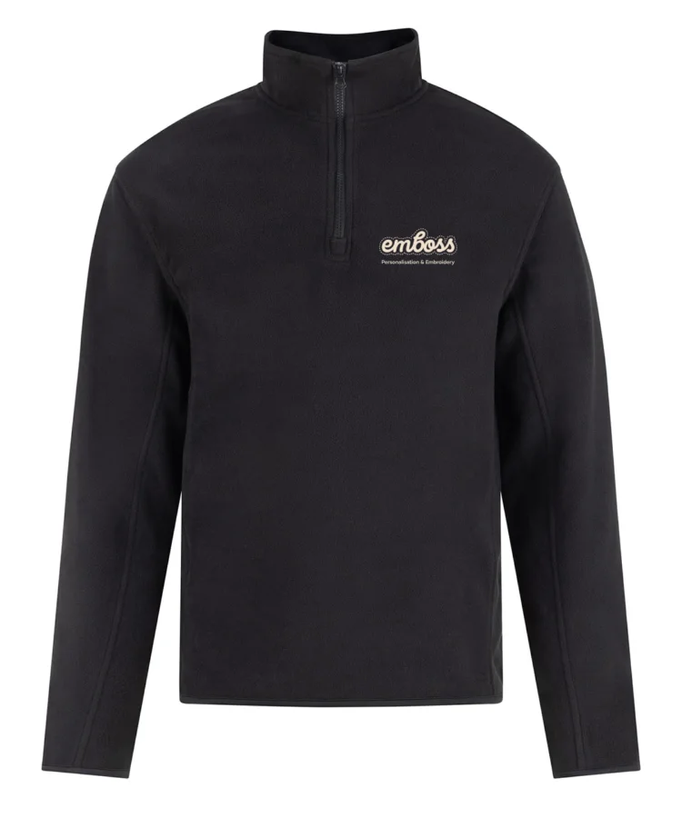 Pro 1/4-zip microfleece in Black