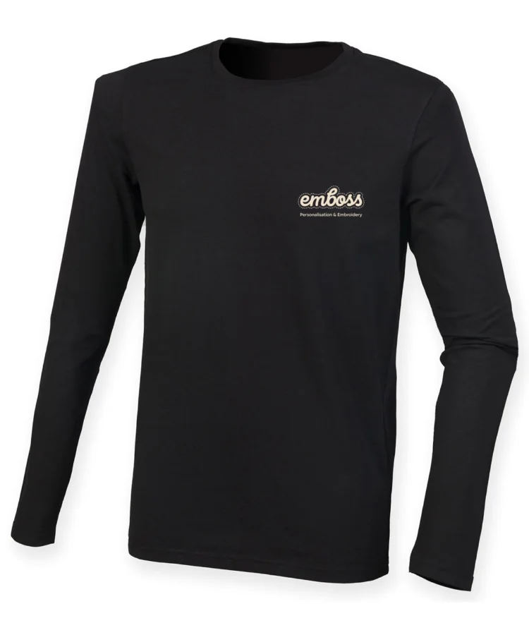 Feel good long sleeved stretch t-shirt in Black