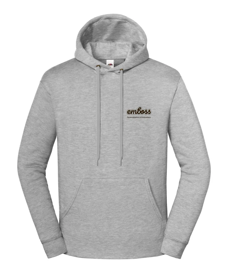 Iconic premium hooded sweat in Athletic Heather*