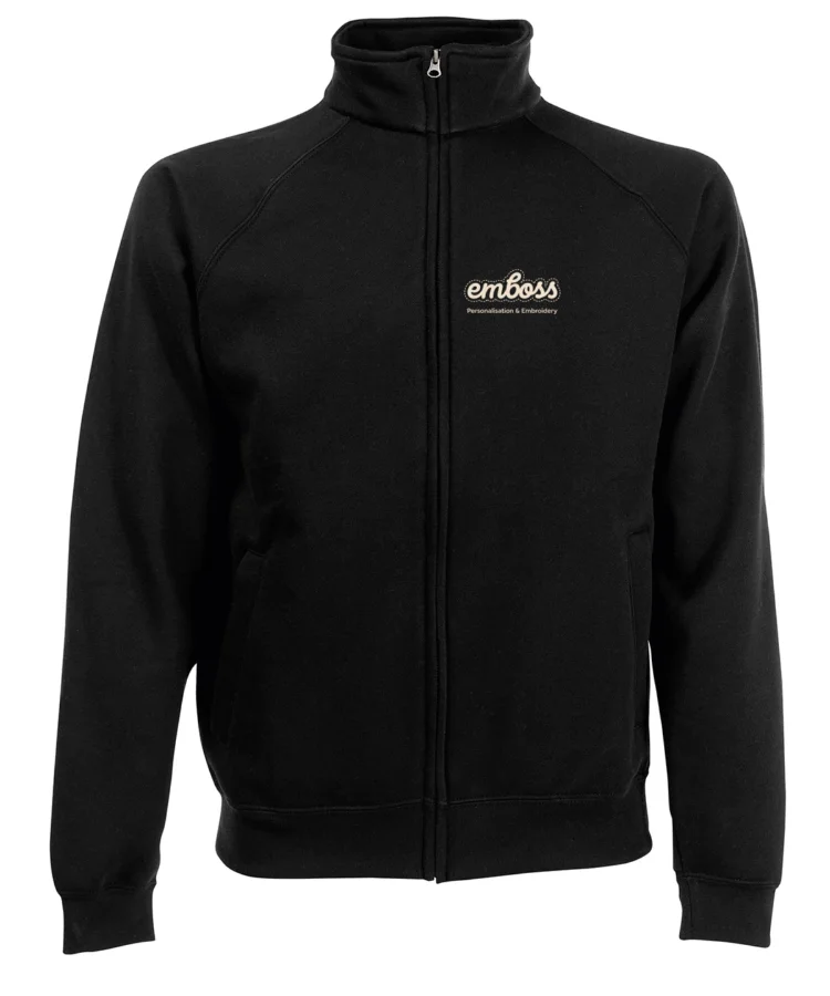 Premium 70/30 sweatshirt jacket in Black