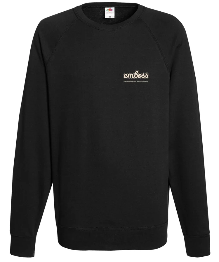Lightweight raglan sweatshirt in Black