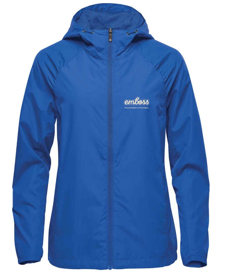 Women’s Pacifica lightweight jacket in Azure/Black