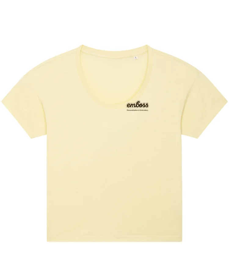Women's Stella Chiller scoop neck relaxed fit t-shirt (STTW036) in Butter