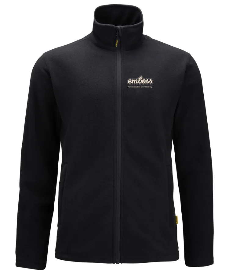 Stanley Dixon zip-through microfleece in Black