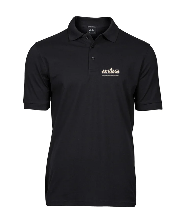 Luxury stretch polo (1405) in Black*