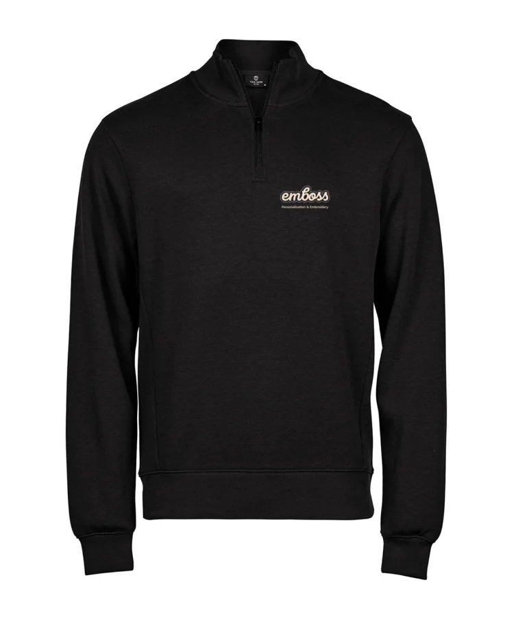 Ribbed interlock half-zip (5506)