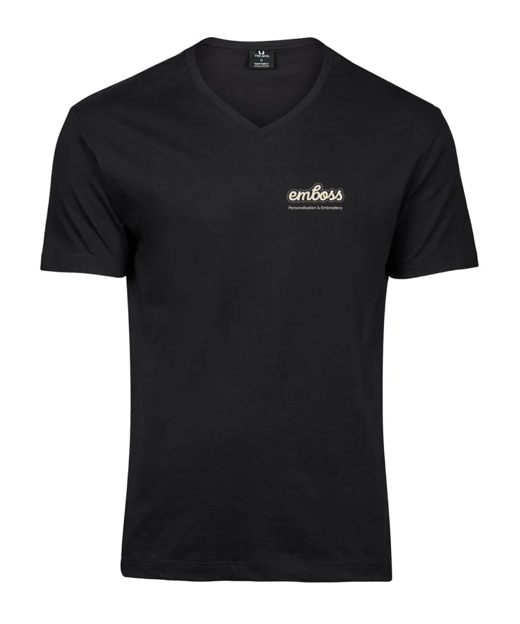 Fashion v-neck Sof tee (8006) in Black