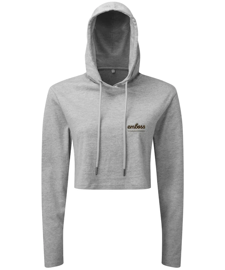 Women's TriDri® cropped hooded long sleeve t-shirt