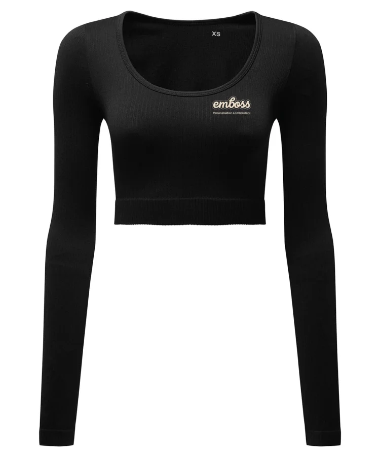 Women’s TriDri® ribbed seamless '3D Fit' crop top