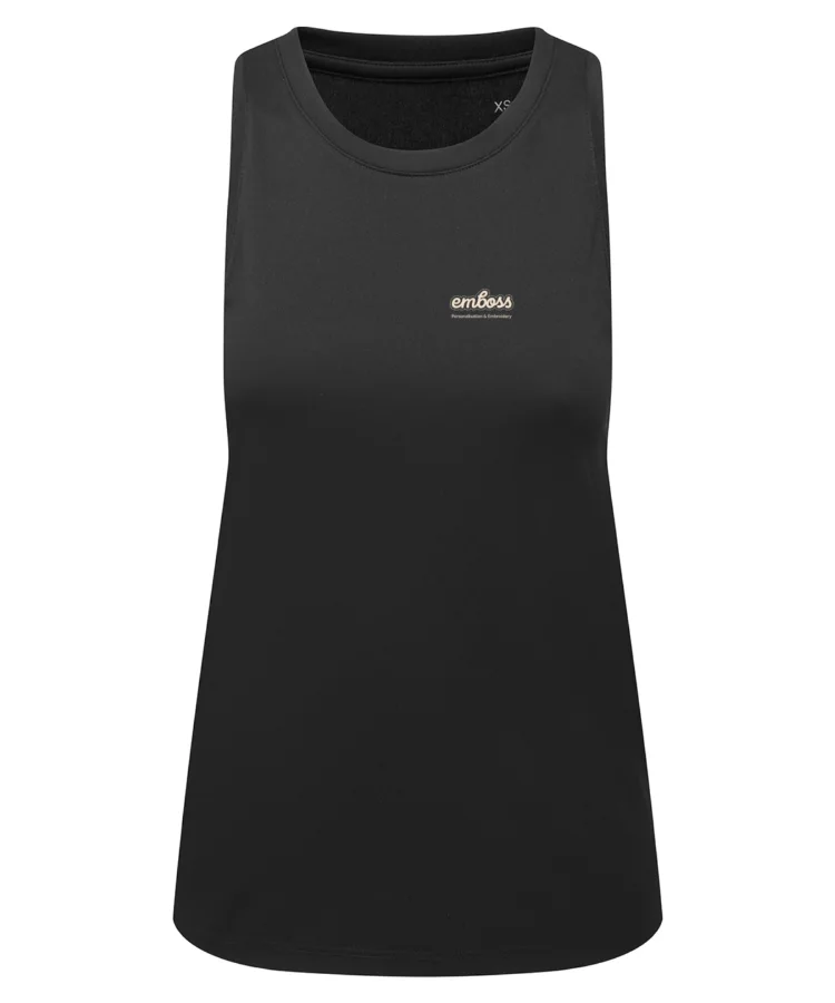Women’s TriDri® Ion-Charge Easy Fit tank top in Black
