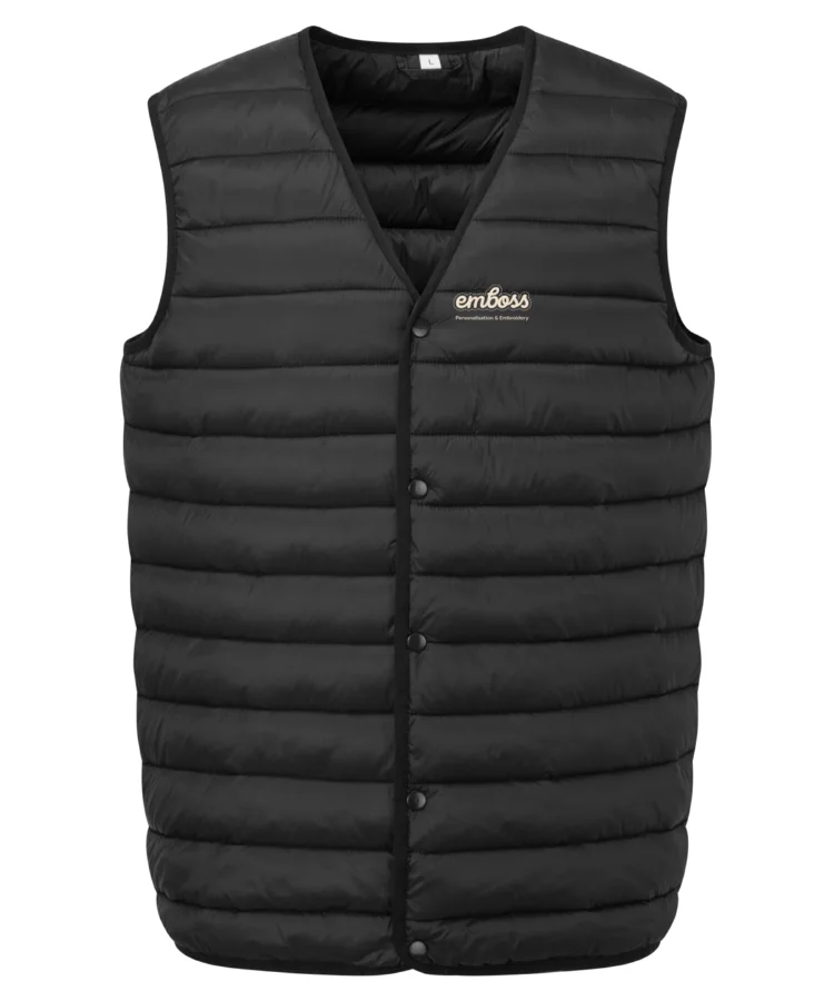 Padded gilet vest in Black