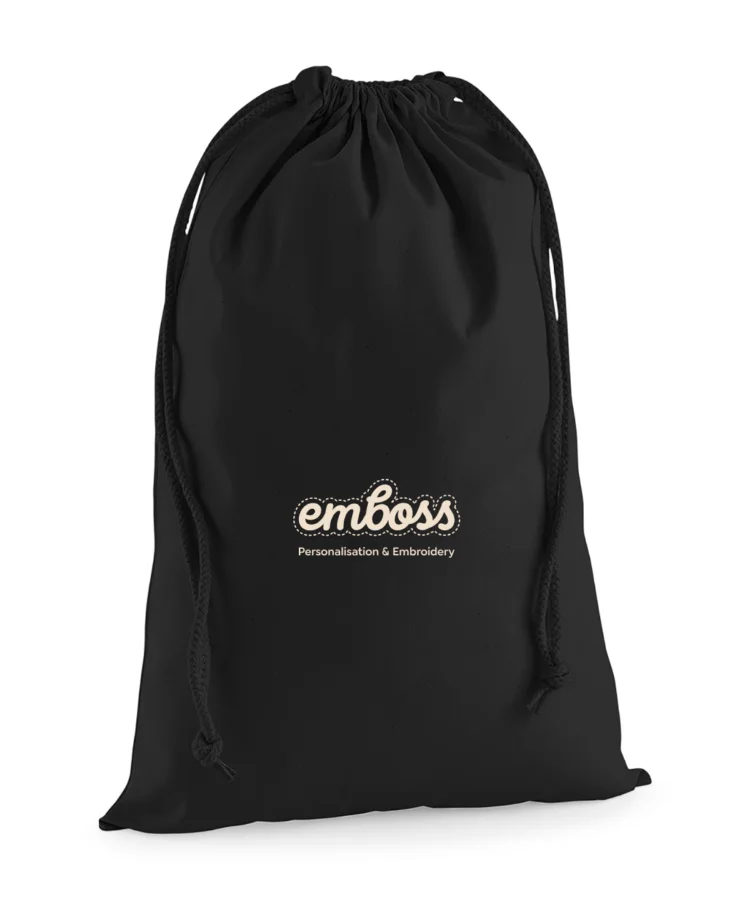 Premium cotton stuff bag in Black
