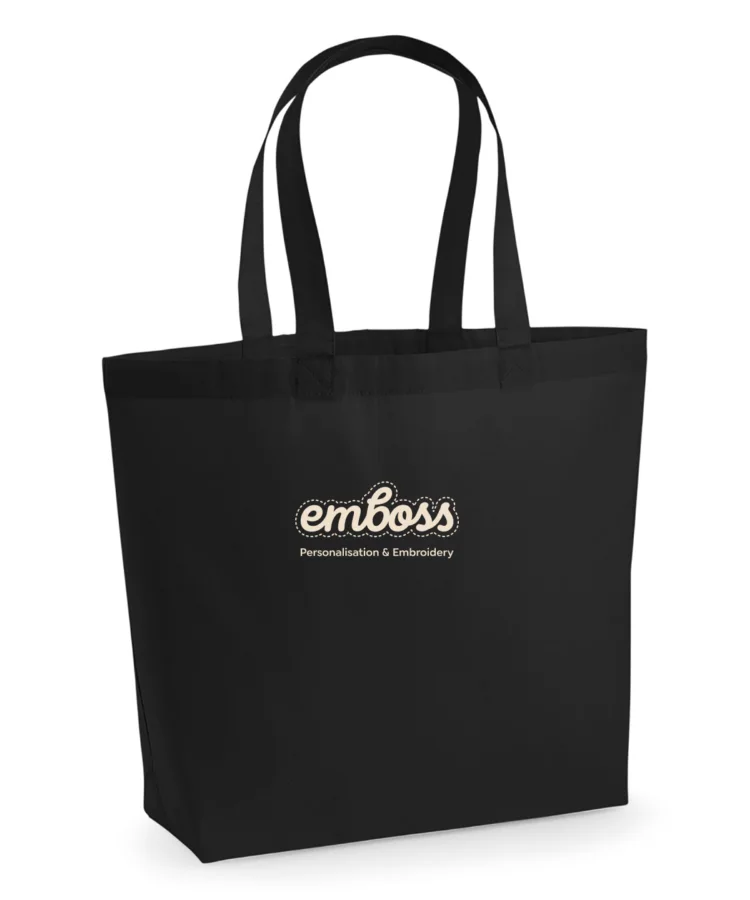 Premium cotton maxi tote in Black